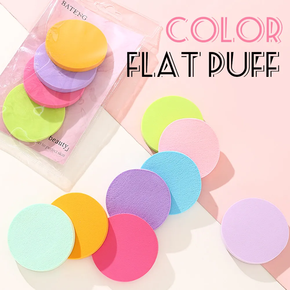 4Pcs Colorful Round Makeup Sponge Puff Set detail image 3