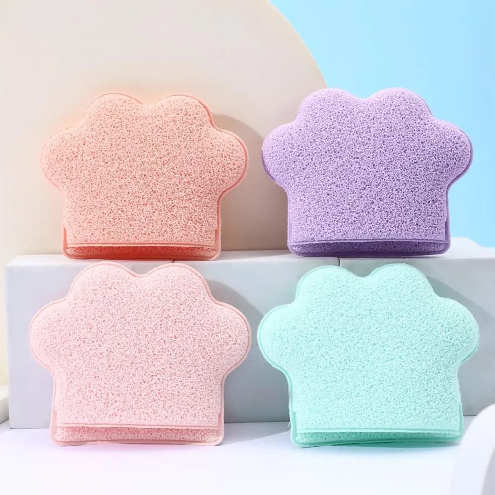 Cute Cat Claw Face & Body Cleaning Puffs