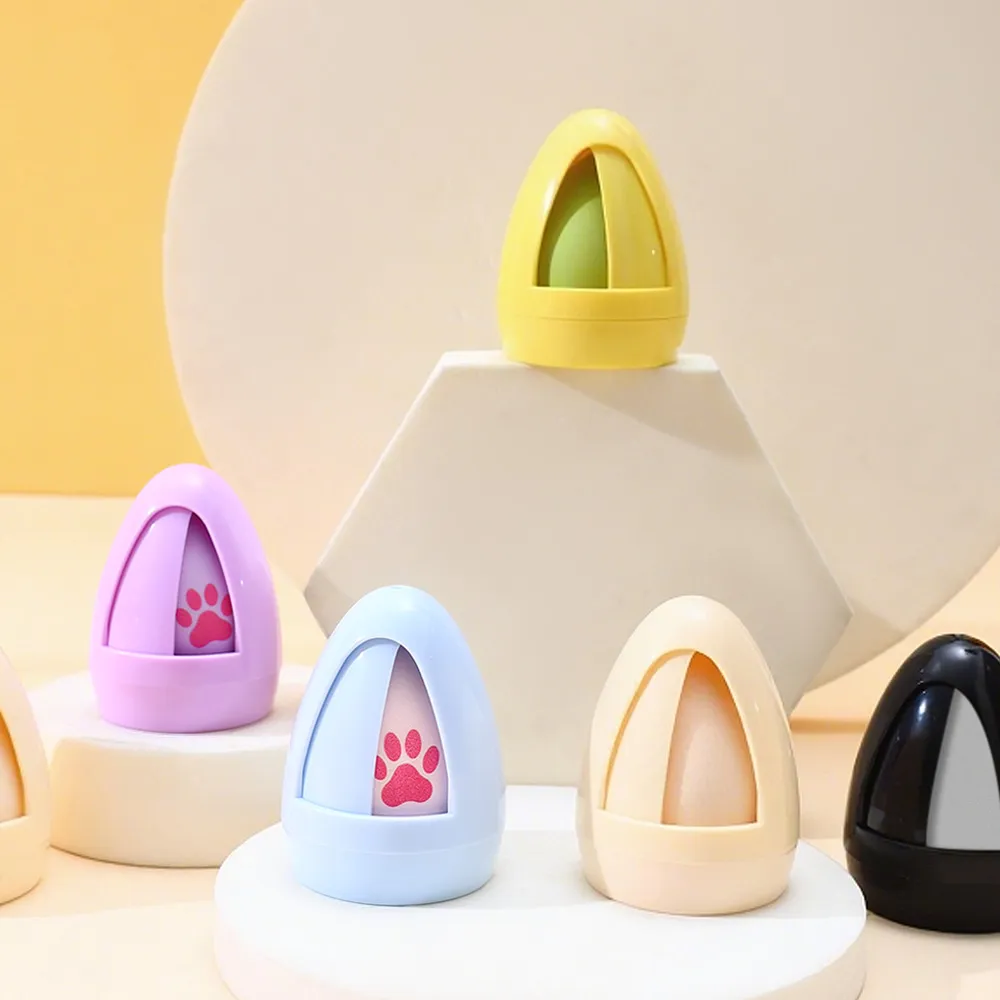 1PC Cat Paw Design Makeup Sponge with UFO Travel Case
