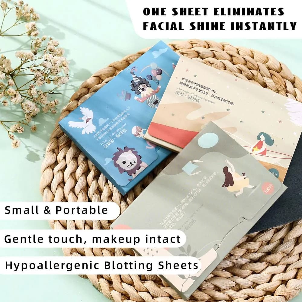 500/300/100 Sheets Oil Absorbing sheets for Face detail image 1