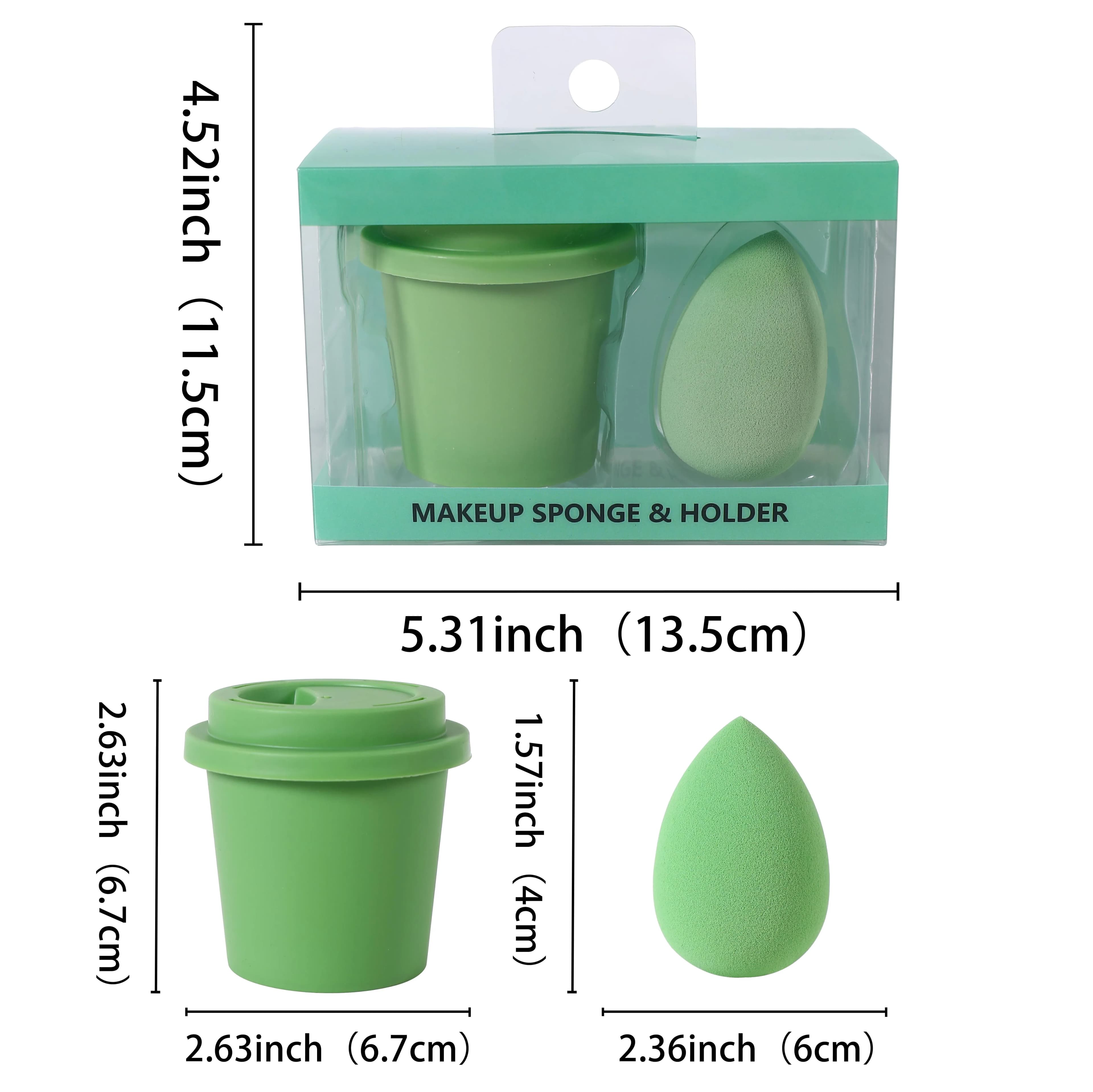 1Pc Soft Makeup Beauty Sponge with Coffee Cup Style Storage Holder detail image 7