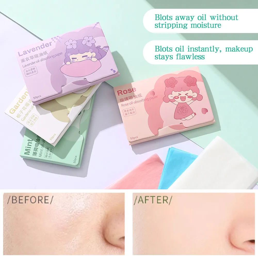Oil Blotting Paper For Face – Portable Oil Absorbing Sheets For Oily Skin, Shine detail image 2