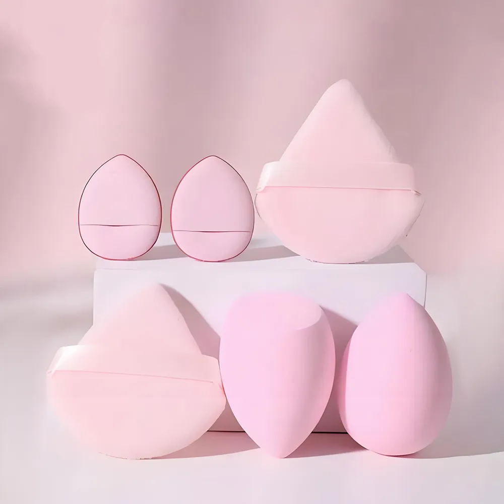 6pcs/1set Makeup Sponge&Velvet Puff Set