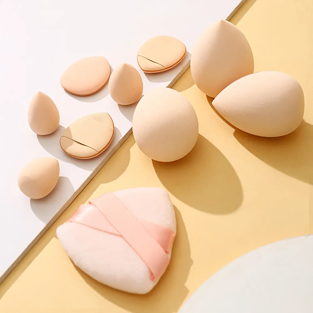 9pcs Crystal Velvet Powder Puff Kit