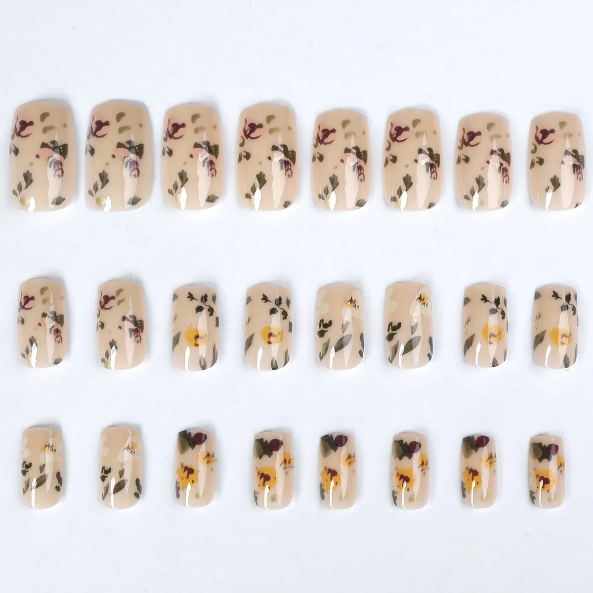 24pcs Short Square Press