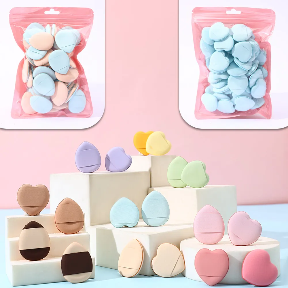 50pcs Finger Puff Makeup Tool for Facial Concealer Air Cushion and Foundation