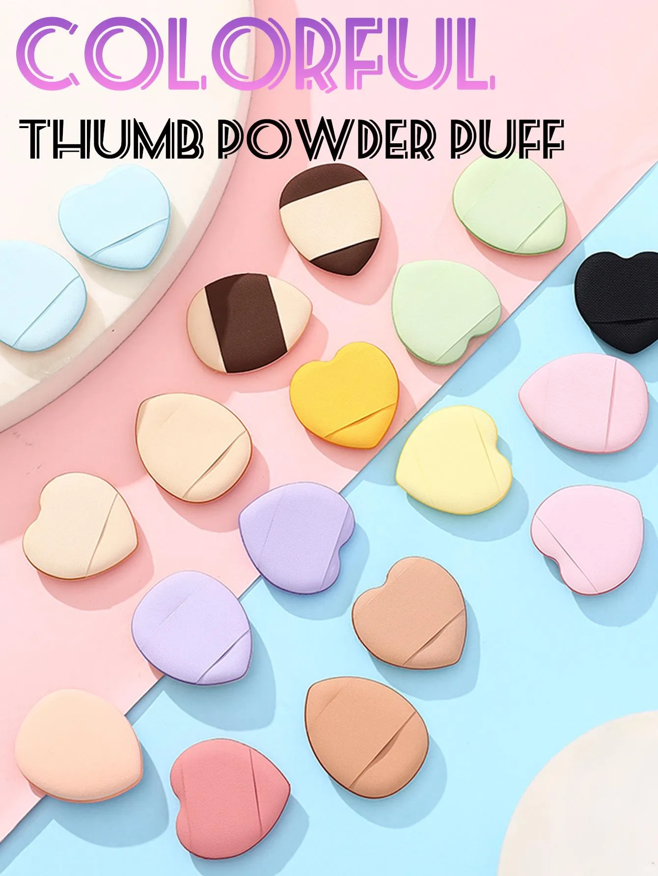 50pcs Finger Puff Makeup Tool for Facial Concealer Air Cushion and Foundation detail image 2