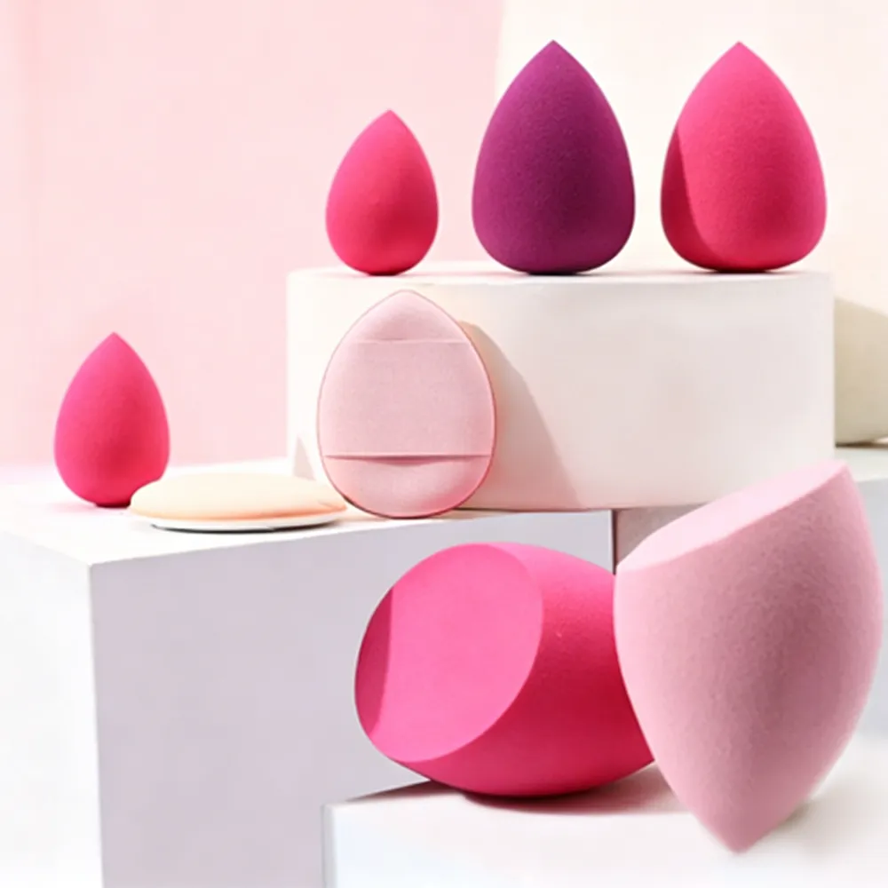 8pcs Pink Makeup Sponge Set – Latex